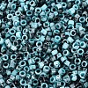 Opaque Picasso Cylinder Glass Beads SEED-Q039-06A-17-3