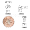 300Pcs 3 Style Iron & Brass Crimp Beads Covers KK-YW0002-16-2