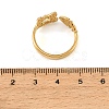 304 Stainless Steel Micro Pave Cubic Zirconia Cuff Open Rings for Women SA-CBAABBA-04G-3