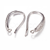 Brass Micro Pave Cubic Zirconia Earring Hooks ZIRC-A008-09P-1