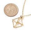 Crystal Stone Cage Pendant Necklaces NJEW-JN04766-01-3