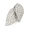 Leaf Brass Micro Pave Cubic Zirconia Enhancer Shortener Bails KK-F934-07D-P-1