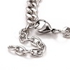 Crystal Rhinestone Rectangle & Cross Link Bracelet STAS-E160-30RGP-01-4