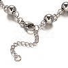Tarnish Resistant Rosary Bead Bracelets with Cross BJEW-E282-01P-4