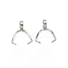 Non-Tarnish 304 Stainless Steel Ice Pick Pinch Bails X-STAS-D448-077P-1
