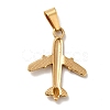 PVD Vacuum Plating 201 Stainless Steel Pendants X-STAS-P314-19G-2