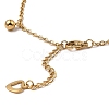 PVD Vacuum Plating 304 Stainless Steel Round Beads Charm Bracelet BJEW-K231-03G-3