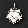 Natural Howlite Pendants G-D458-07P-01-RS-5