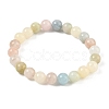 Natural Morganite Stretch Bracelets BJEW-F388-01-B-2