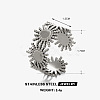 304 Stainless Steel Cuff Open Rings WG15ADB-02-1
