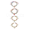 Adjustable Glass Bead Braided Beaded Bracelet BJEW-JB08951-1