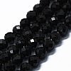 Natural Black Tourmaline Beads Strands LS-G-G927-46-1