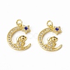 Brass Micro Pave Cubic Zirconia Pendants KK-E068-VB008-2
