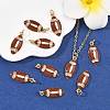 SHEGRACE Brass Micro Pave Clear Cubic Zirconia Pendants XGRQ29479-395G-5