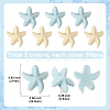 60Pcs 2 Colors Opaque Resin Cabochons RESI-SC0036-45-2