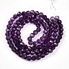Baking Paint Transparent Glass Beads Strands DGLA-A035-T6mm-A09-3