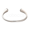 Crystal Rhinestone Simple Thin Open Cuff Bangle LS-BJEW-F443-01P-2