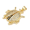 Brass Micro Pave Cubic Zirconia Pendants KK-A260-07B-G-2