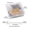1000Pcs 5 Colors Iron Eye Pins IFIN-YW0001-69-4
