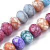 Opaque Baking Paint Glass Beads Strands EGLA-N006-009C-A18-1