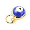 Brass Enamel Charms ZIRC-J025-71G-A-4
