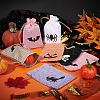 24Pcs 6 Colors  Halloween Burlap Packing Pouches Drawstring Bags ABAG-BC0001-49-4
