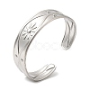 Non-Tarnish 304 Stainless Steel Cuff Bangles BJEW-K267-05P-3