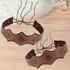 PU Leather & Alloy Headbands Hair Accessories for Women Girls OHAR-CL0001-03-7