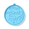 Christmas Ball with Word Pendant Silicone Molds DIY-K051-22-1