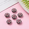 Alloy Rhinestone European Beads CPDL-H998-2-6