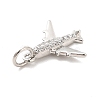 Rack Plating Brass Micro Pave Cubic Zirconia Charms KK-K270-39P-3