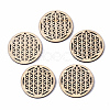 Undyed Natural Wooden Pendant WOOD-T028-17-1