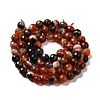 Natural Striped Agate/Banded Agate Beads Strands G-A246-8mm-12-6
