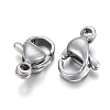 Tarnish Resistant 304 Stainless Steel Lobster Claw Clasps STAS-F182-01P-F-1