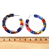 Cellulose Acetate(Resin) Half Hoop Earrings KY-S163-374-3