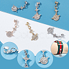 6Pcs 3 Colors Alloy Star and Planet Watch Band Studs MOBA-PH0001-13-4