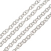 Anti-Tarnish Rhodium Plated 925 Sterling Silver Round Cable Chains STER-F052-10P-1