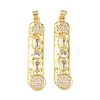 Brass Micro Pave Cubic Zirconia Big Pendants KK-F919-20G-1