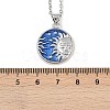 Brass with Enamel Pendant Necklaces NJEW-Z088-04P-3
