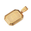 1Pc Stainless Steel Rectangle with Letter Pendants NJEW-TA0001-22E-2