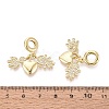 Brass Micro Pave Clear Cubic Zirconia European Dangle Charms KK-N287-33A-G-3