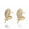 Brass Stud Earring Findings KK-T050-59G-NF-1