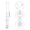 2Pcs Brass Sun Moon Star Hanging Ornaments HJEW-TA00371-3