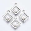 ABS Plastic Imitation Pearl Pendants OACR-R248-006P-1