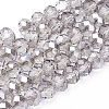 Electroplate Glass Beads Strands X-GR10MMY-01S-1
