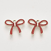 Light Gold Plated Alloy Pendants X-ENAM-T009-40B-1