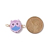 Spray Painted Wood Connector Charms PALLOY-JF01427-07-6