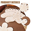 Unfinished Wood Flower Pendants AJEW-WH0270-733-4