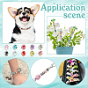 Large Hole Dog Paw Prints Pattern Acrylic European Beads OPDL-NB0001-07-6