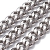 Non-Tarnish 201 Stainless Steel Cuban Link Chains CHS-P007-04P-02B-1